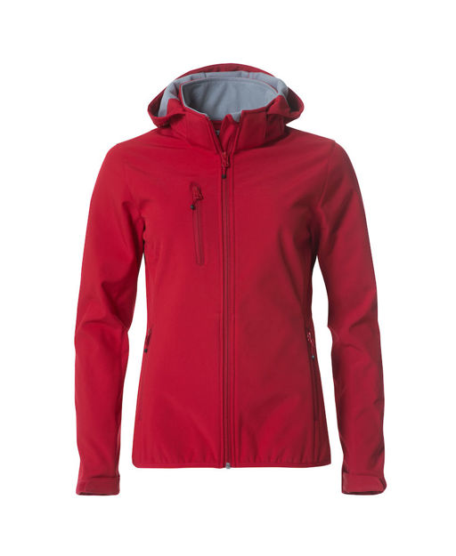 Basic Hoody Softshell Ladies Jacket Red