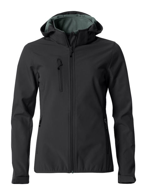 Basic Hoody Softshell Ladies Jacket Black