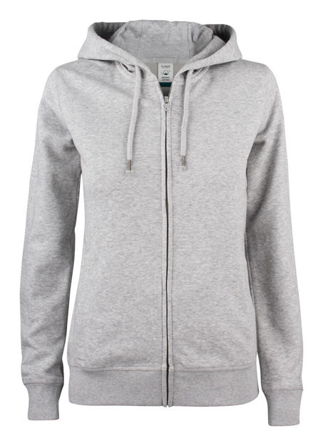 Premium OC Hoody FZ Ladies Grey Melange