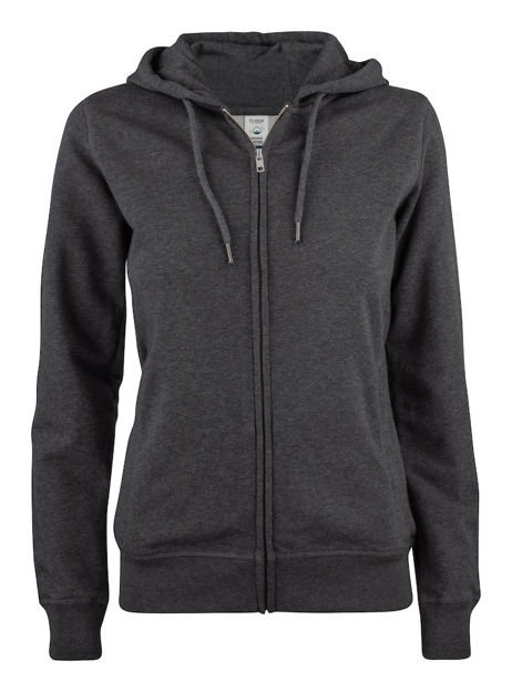 Premium OC Hoody FZ Ladies Anthracite Melange