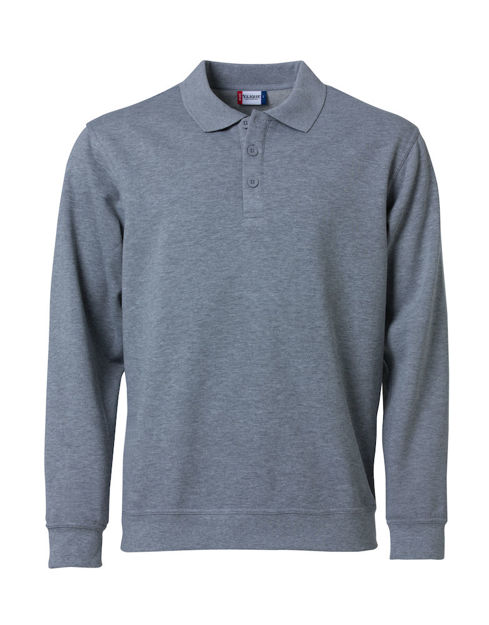 Basic Polo Sweater Grey Melange
