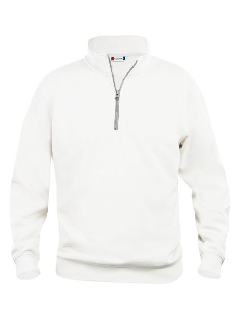 Basic Half Zip White