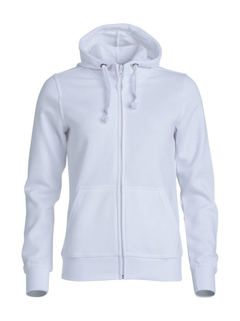 Basic Full Zip Ladies White