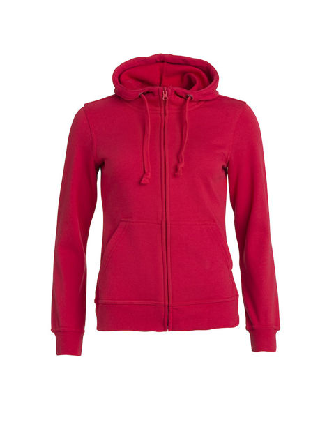 Basic Full Zip Ladies Red