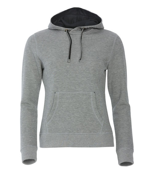 Classic Hoody Ladies Grey Melange