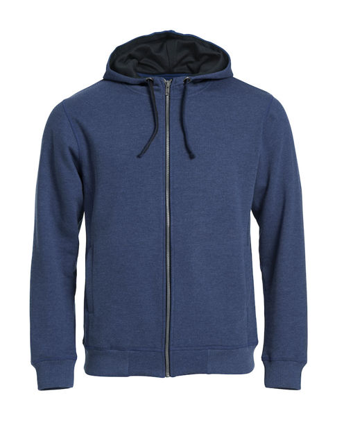 Classic Hoody Full Zip Blue Melange