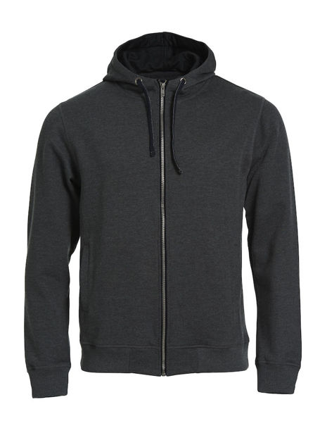 Classic Hoody Full Zip Anth Melange