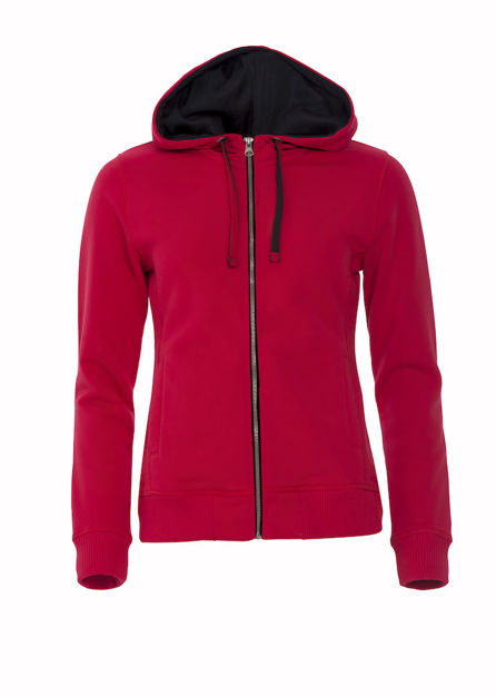 Classic Hoody Full Zip Ladies Red