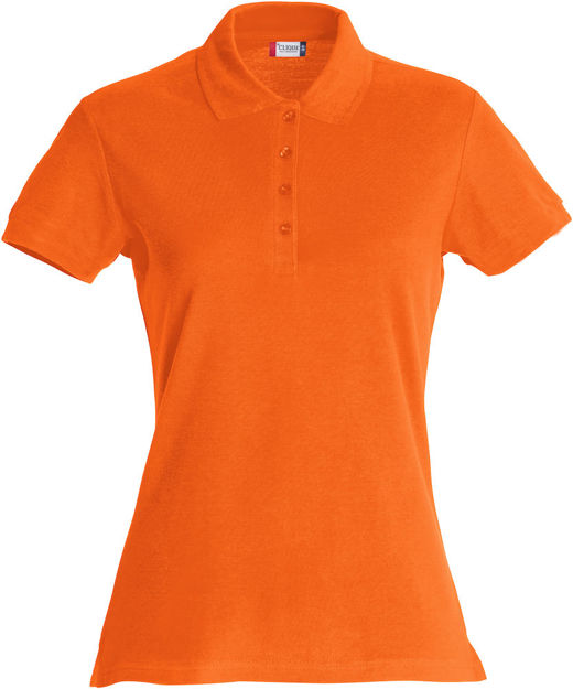 Basic Polo Ladies Blood Orange