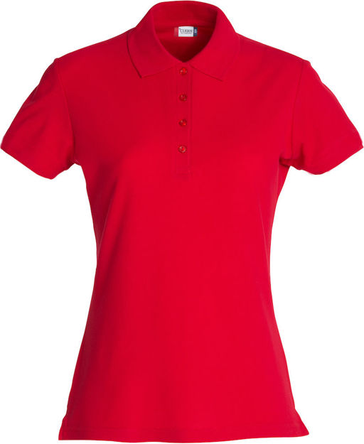 Basic Polo Ladies Red