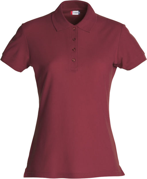 Basic Polo Ladies Burgundy