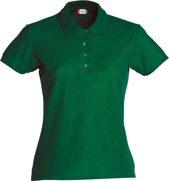 Basic Polo Ladies Bottle Green