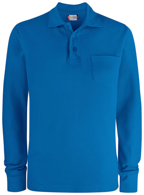 Basic Polo LS Pocket Royal Blue