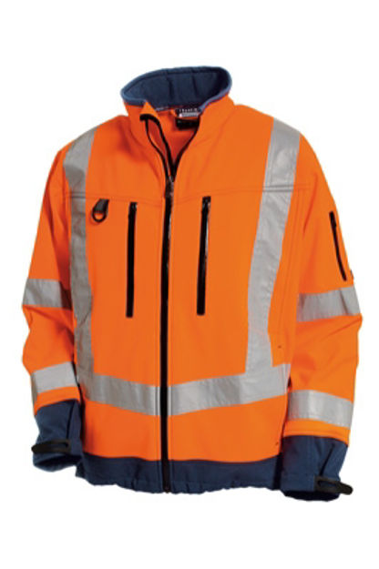 Softshell jakke HV Oransje/Marine