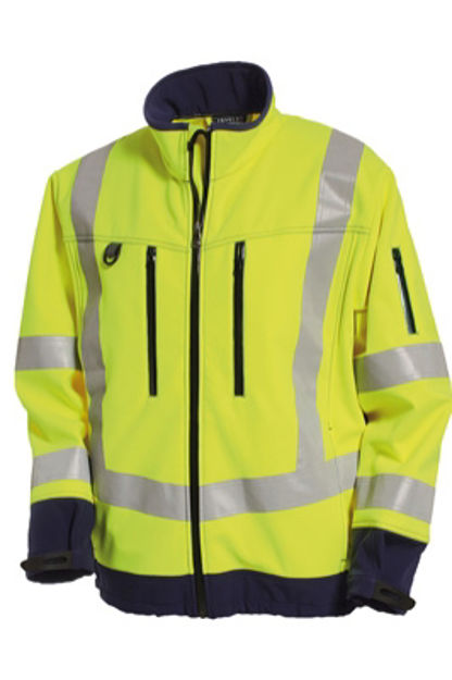 Softshell jakke HV Gul/Marine