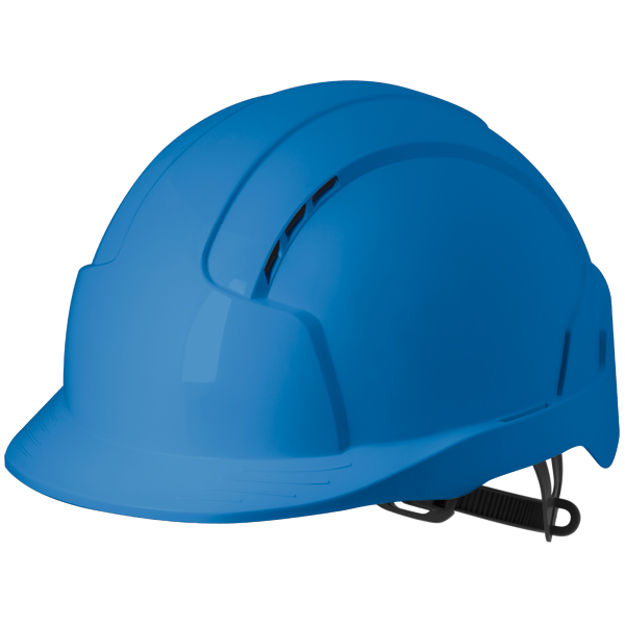 Vernehjelm JSP m/pinnestramming HDPE BLÅ