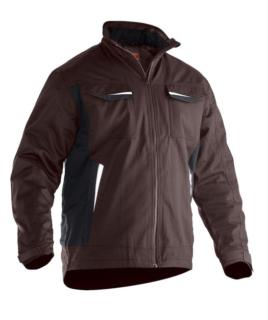 Poly Cotton Padded Jacket Brown
