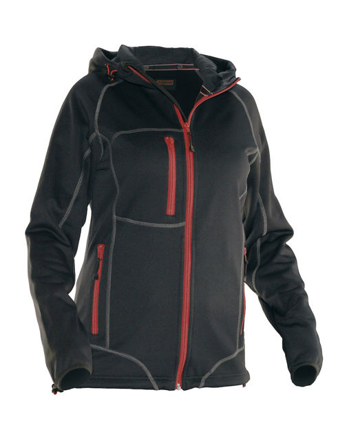 Ladies Hoodie Black/Red