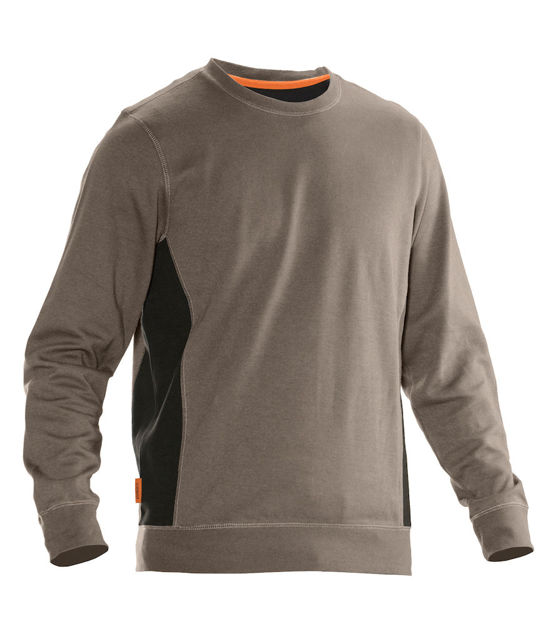 Sweatshirt Roundneck Khaki/Black