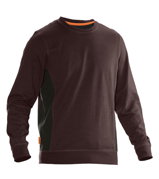 Sweatshirt Roundneck Brown/Black