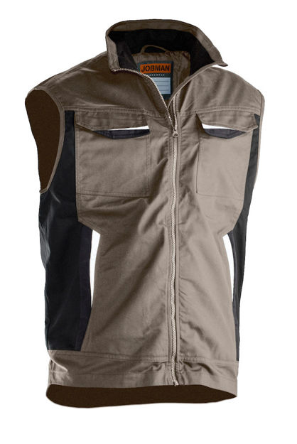 Poly Cotton Vest Khaki