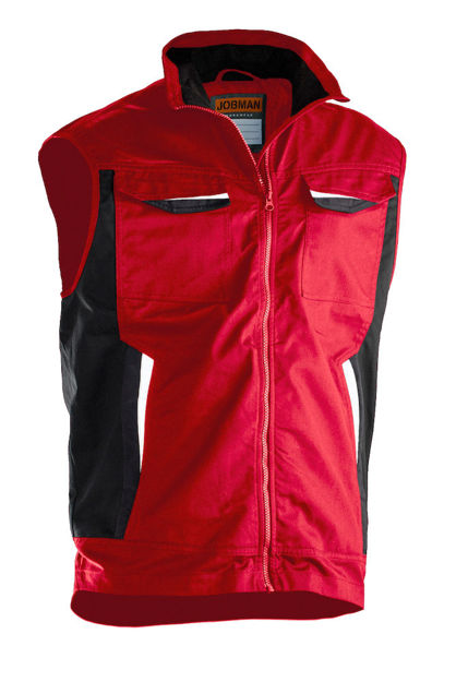 Poly Cotton Vest Red