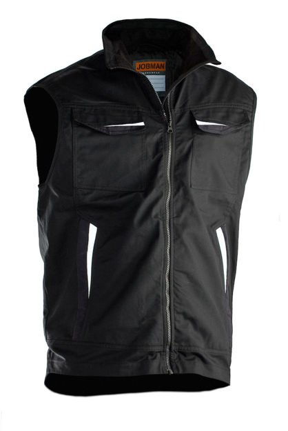 Poly Cotton Vest Black