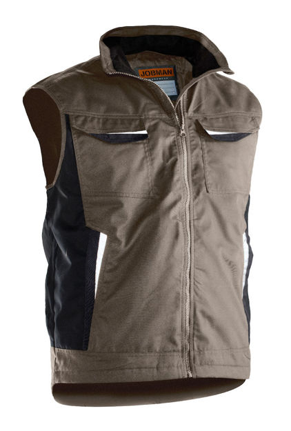 Poly Cotton Padded Vest Khaki