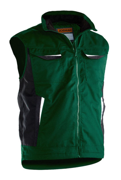Poly Cotton Padded Vest Forest Green