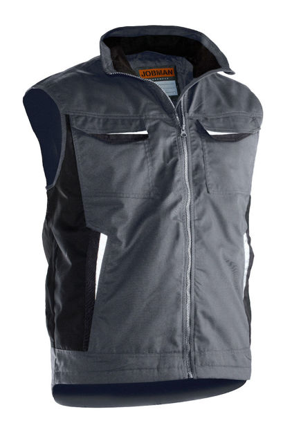 Poly Cotton Padded Vest Dark Grey