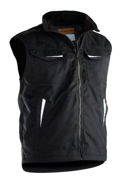 Poly Cotton Padded Vest Black