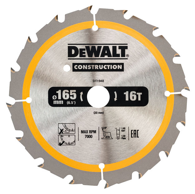 SAGBLAD 165X20X16T DT1948 DEWALT