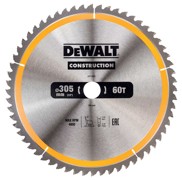 SAGBLAD 305X30MM 60T DT1960 DEWALT