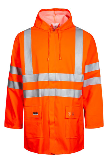 Regnjakke PU/PVC HV ORANGE