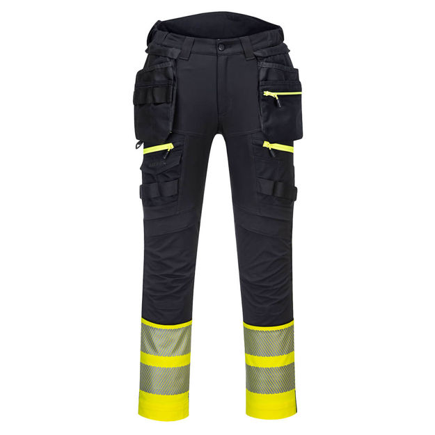 DX4 Hi-Vis klasse 1 håndverksbukse Gul/Sort