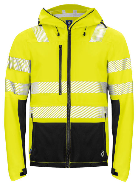 6416 skalljakke en iso 20471 klasse 3/2 yellow/black