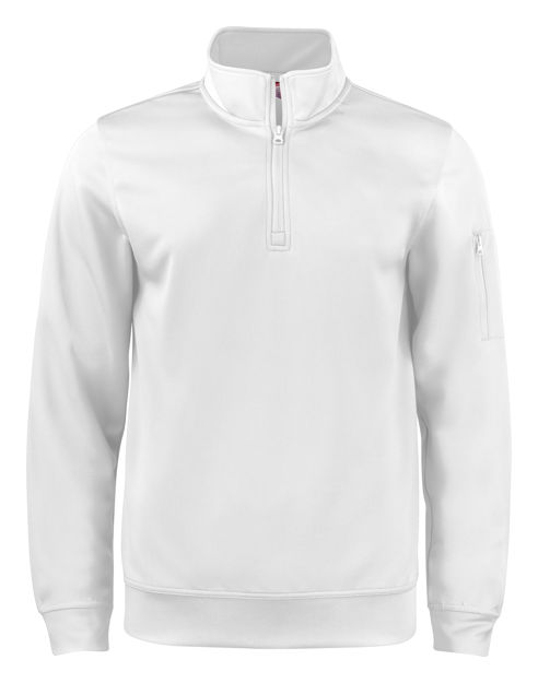 Basic Active Half Zip White
