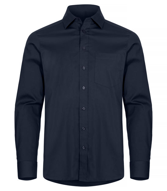 Stretch Shirt LS Dark Navy