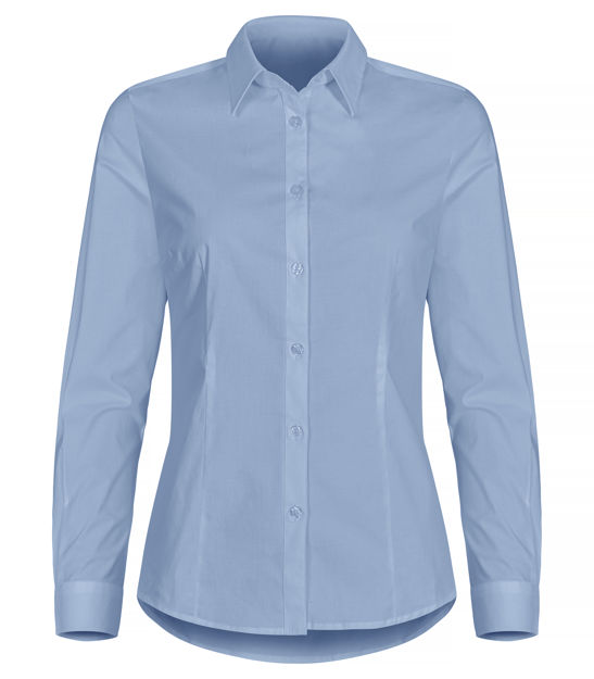 Stretch Shirt LS Lady Light Blue