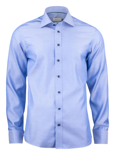 JH&F Green Bow 01 Slim Fit Mid Blue