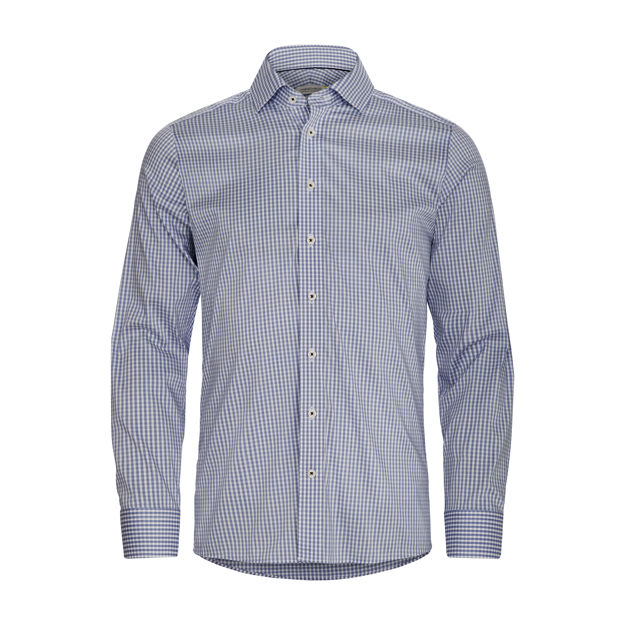 JH&F Yellow Bow 53 Regular Fit Navy check