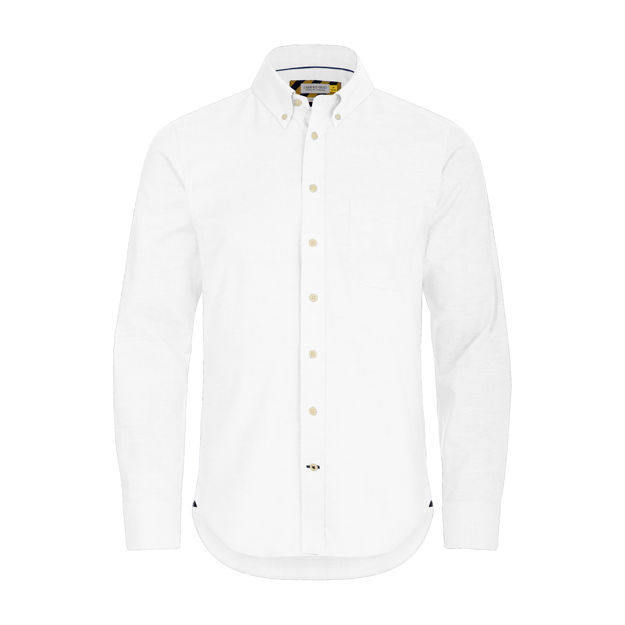 JH&F Yellow Bow 54 Casual Slim Fit White