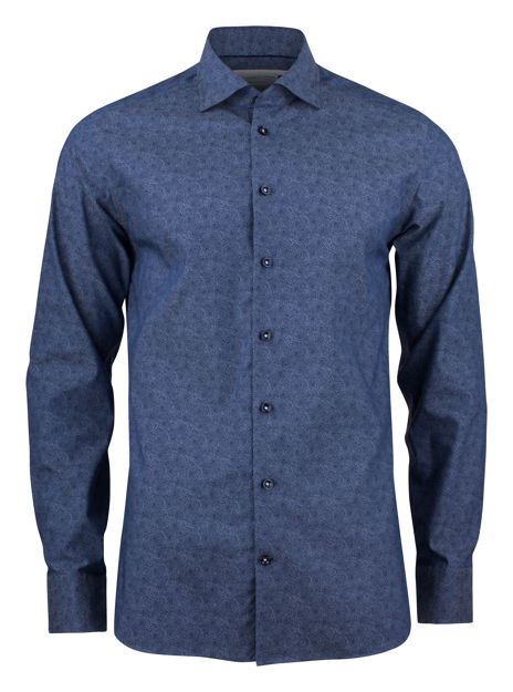 JH&F Purple Bow 143 Slim Fit Indigo Paisley