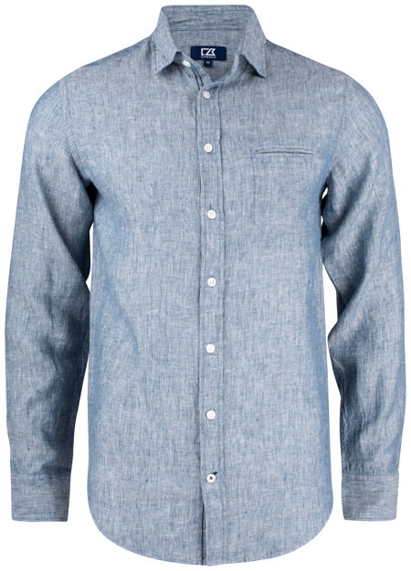 Summerland Linen Shirt Men Denim Blue