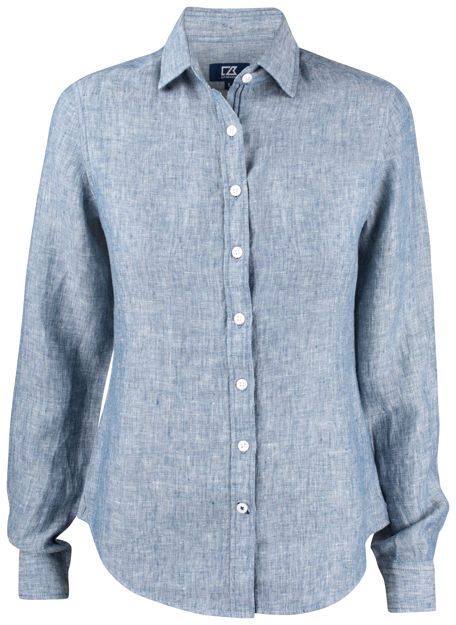 Summerland Linen Shirt Ladies Denim Blue