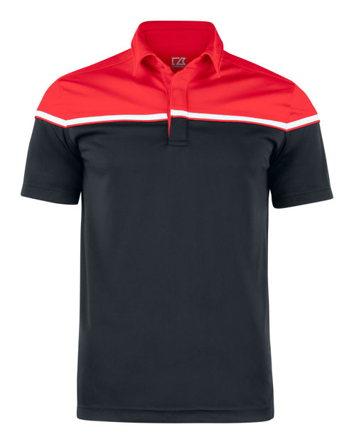Seabeck Polo Men`s Black w/Red yoke