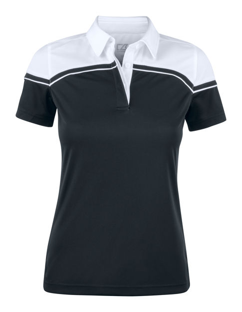 Seabeck Polo Ladies Black w/White yoke