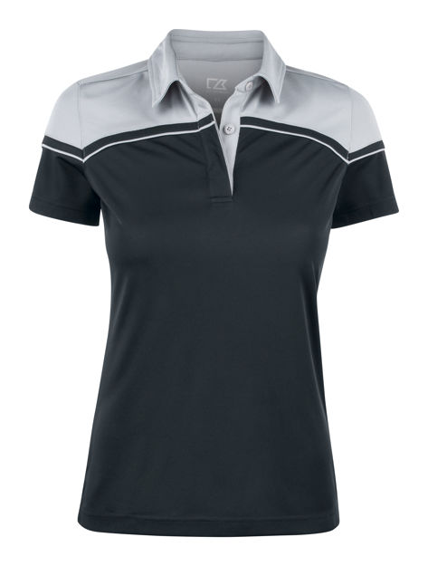 Seabeck Polo Ladies Black w/Light Grey yoke