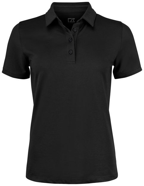 Oceanside Stretch Polo Ladies Black