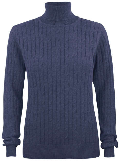 Blakely Rollerneck Ladies Navy Melange